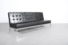 florence knoll international canapé banquette cuir noir 1958