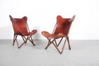 joseph fenby tripolina armchair leather fold vintage 1900