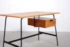 Bureau Pierre Paulin CM 178 ST 280 Thonet chêne metal 1953