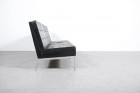 florence knoll international canapé banquette cuir noir 1958