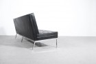 florence knoll international canapé banquette cuir noir 1958