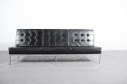 florence knoll international canapé banquette cuir noir 1958