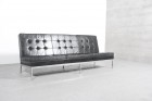 florence knoll international canapé banquette cuir noir 1958