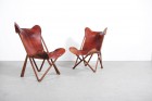 joseph fenby tripolina armchair leather fold vintage 1900