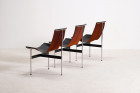 katavolos kelley littell laverne t-chair black leather 1950