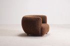 fauteuil danois vintage laine marron 1940 1950 boule design