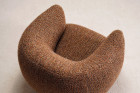 armchair ball danish vintage brown 1940 1950 design wool