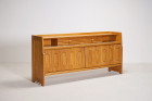 guillerme chambron oak sideboard ceramic vintage design 1960