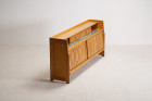 guillerme chambron oak sideboard ceramic vintage design 1960